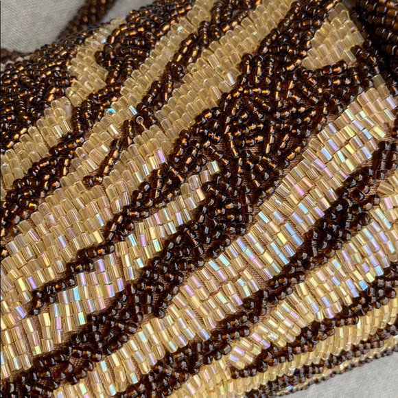 Beaded Brown Animal Tiger Print bag - Picture 5 of 5